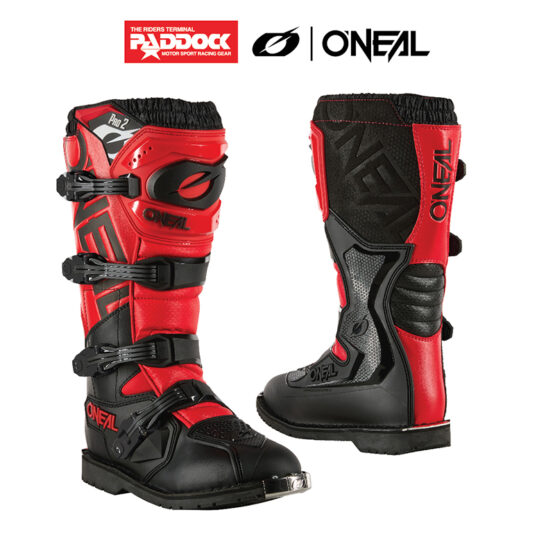 RIDER BOOTS PRO2   BLACK RED