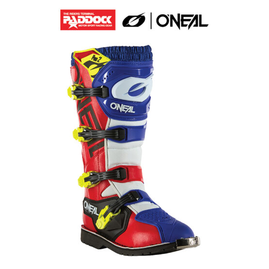 RIDER BOOTS PRO2 BLUE WHITE RED NEON - Image 2