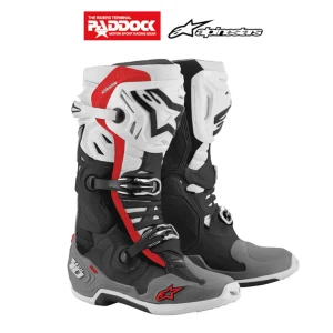 TECH 10 SUPERVENTED BOOTS Black/White/Gray/Red